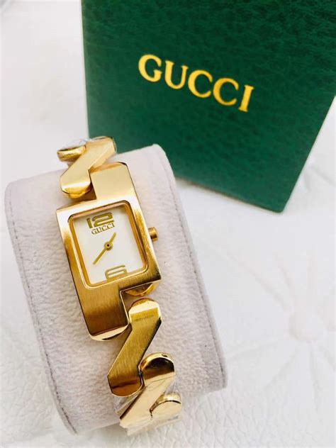 gucci square watch women& 39|gucci zig zag watch.